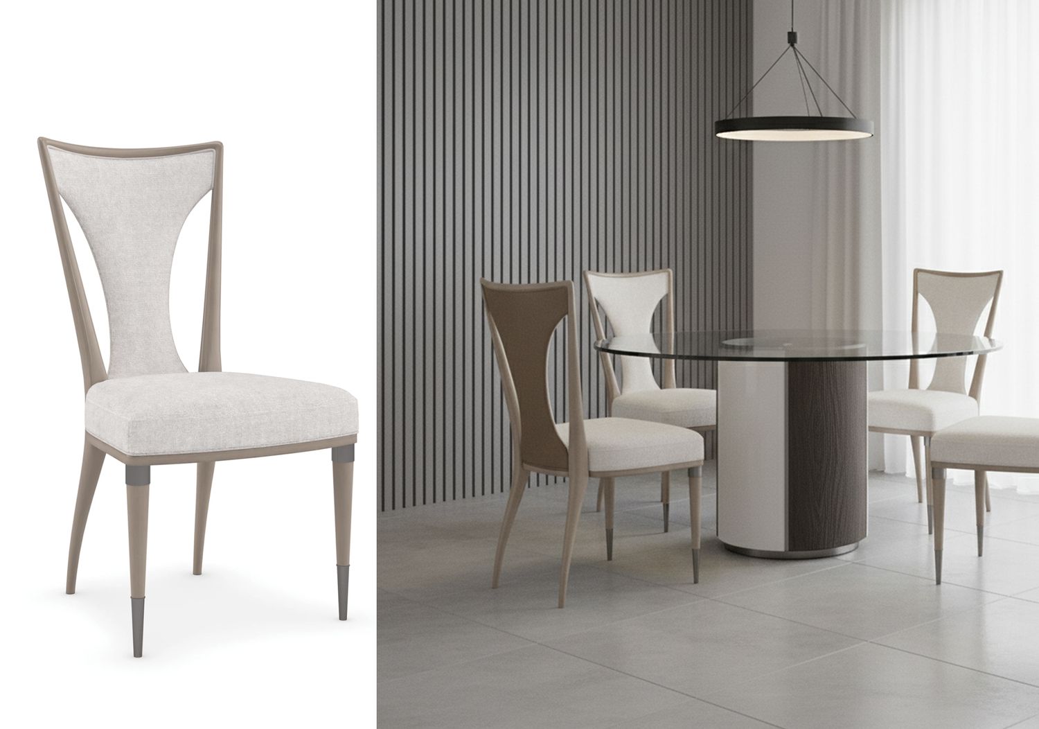 Scandinavian Upholstered Side Chair