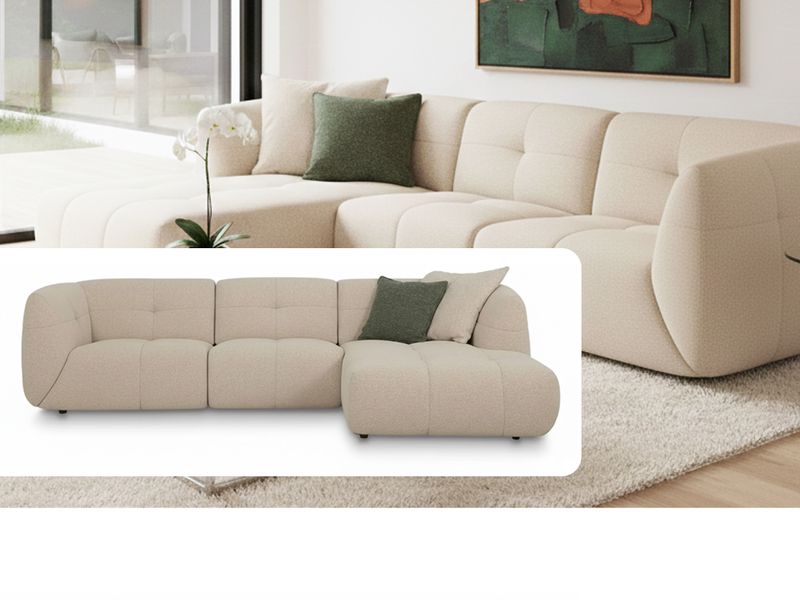 Cloud-shaped Sectional, Beige