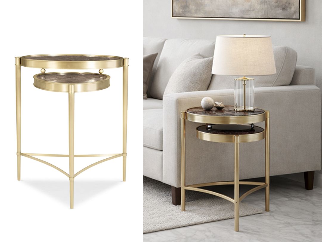 Gilded Halo Gold Nesting Table