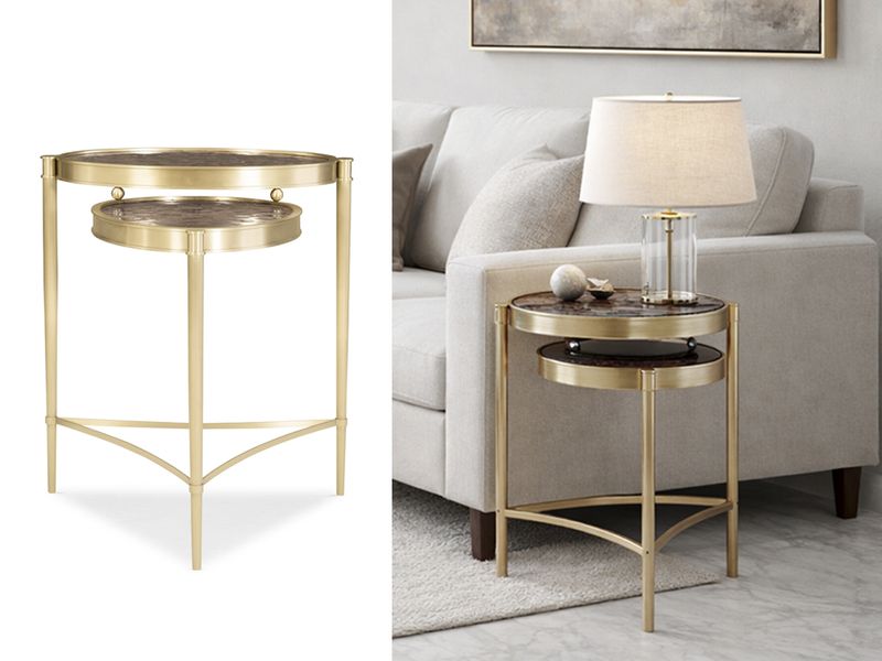 Gilded Halo Gold Nesting Table