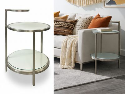 Silver Halo Round  End Table