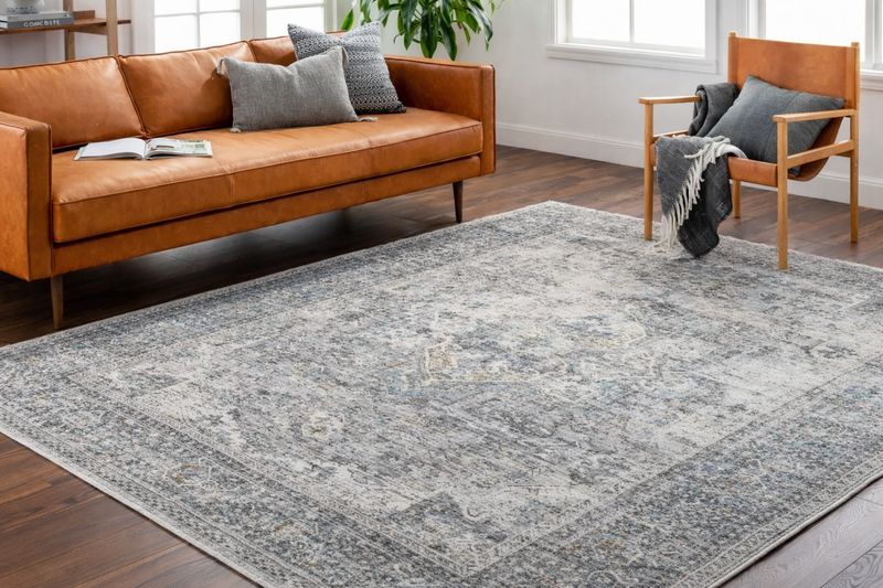 Cago Rug, Mix Grey, Orange, Blue