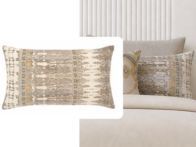 14"x 26" | Pillow Cover, Grey, Neutral, Metallic, Yellow
