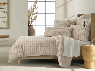 Cam Duvet Cover Set, Queen/King, Stone