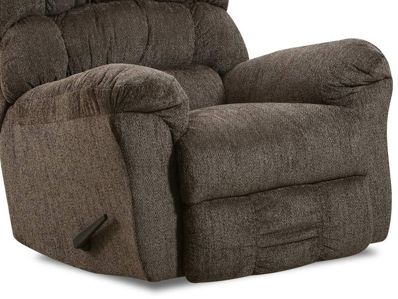 Upholstery Rocker Recliner, Smoke Brown
