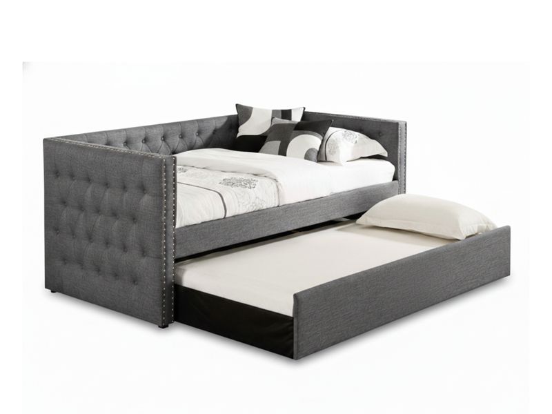 Tufted Daybed, Grey