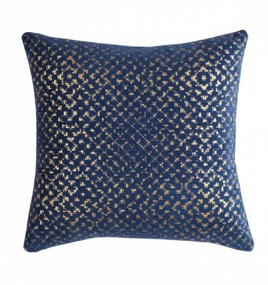 20" x 20" | Pillow Cover, Blue &amp; Gold