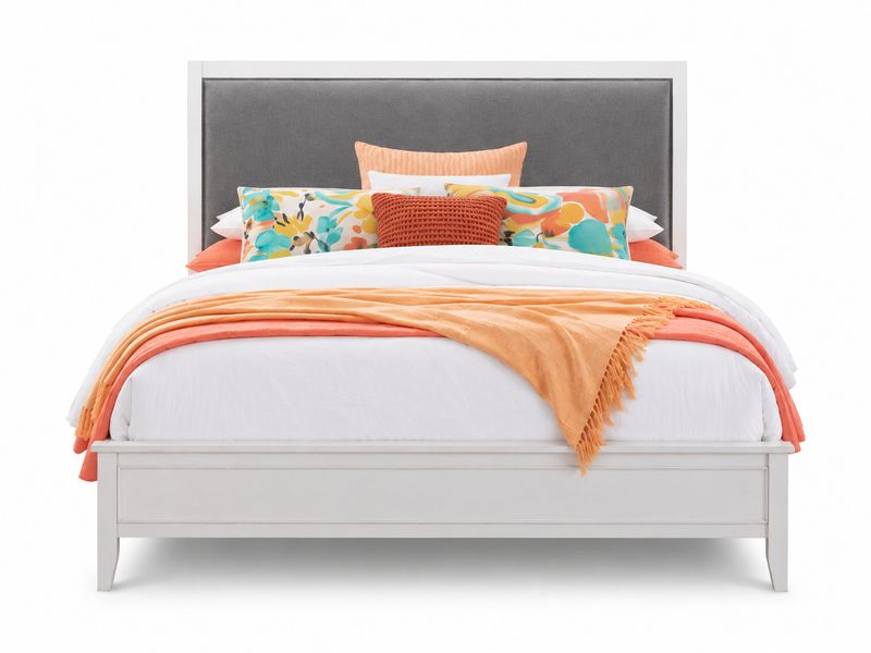Exquisite Coastal 5-Piece Bedroom King or Queen Set, Grey and White