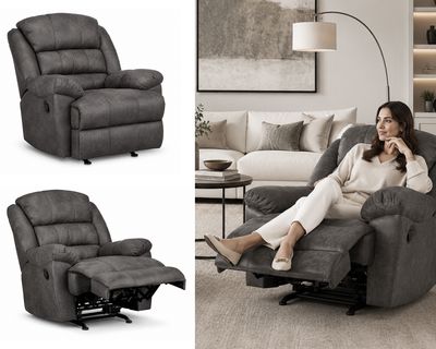 Manual Rocker Recliner, Brown