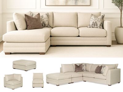 4 Piece Cream Sectional