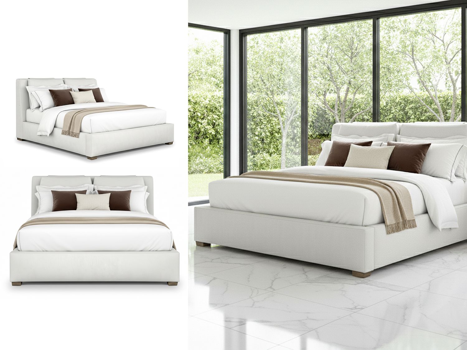 All Upholstered Queen or King Bed