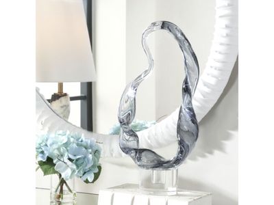 Smoked Flow Glass Sculpture