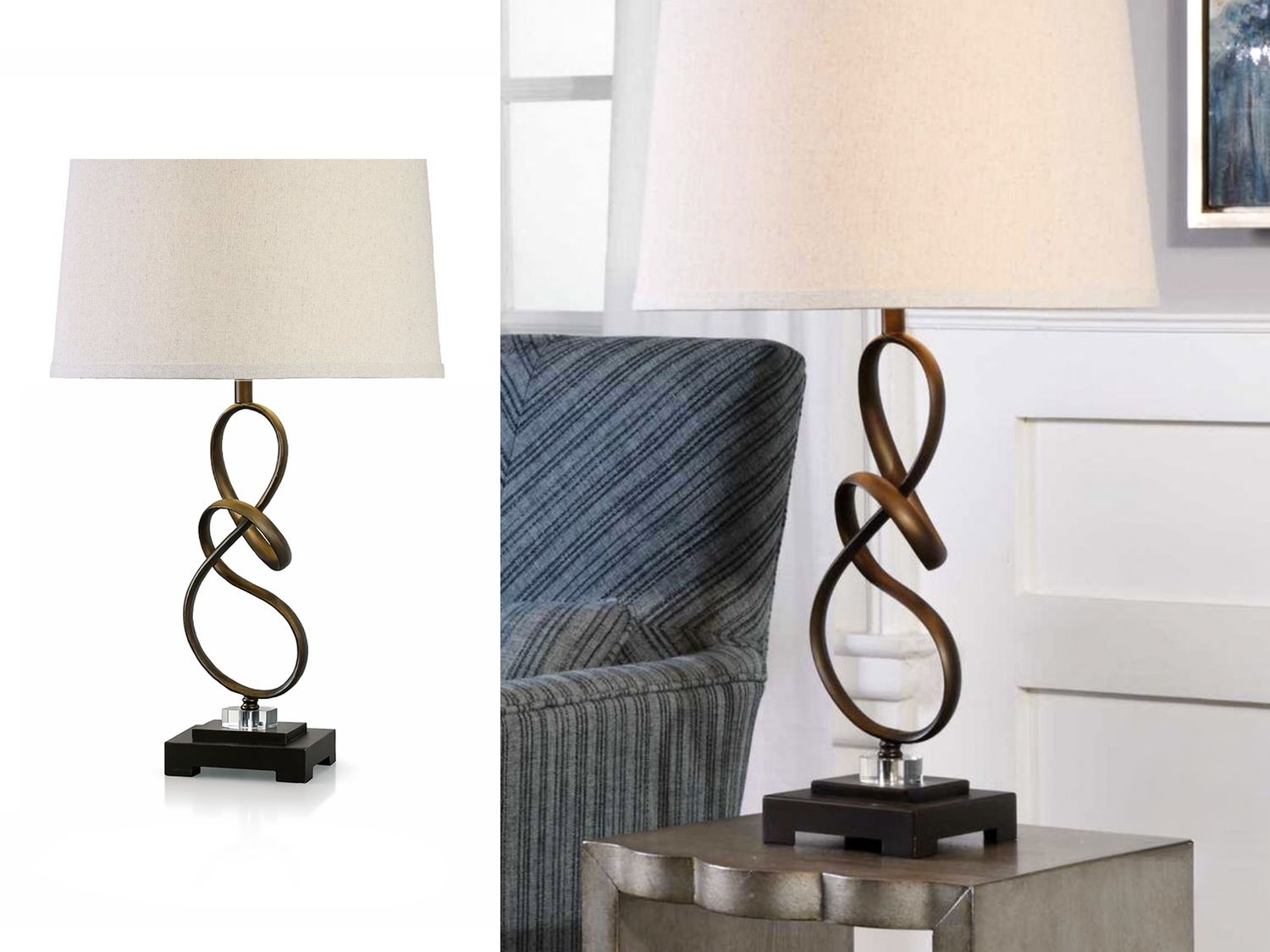 Mod Spiral Bronze Table Lamp