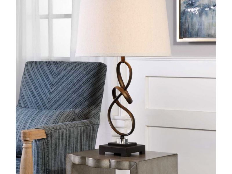 Mod Spiral Bronze Table Lamp