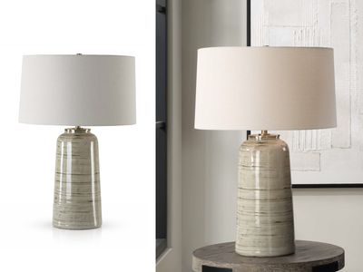 Sage Strata Gaze Ceramic Table Lamp