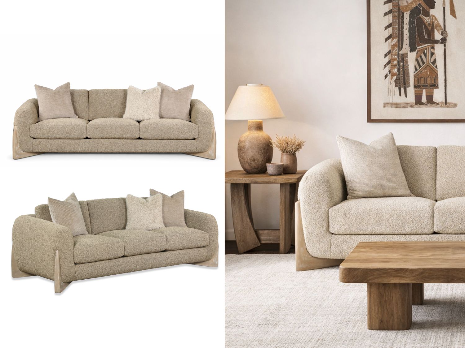 Desert Form Sofa, Sand Taupe
