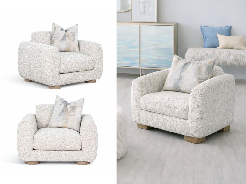 Calista Cove Armchair, Off-white