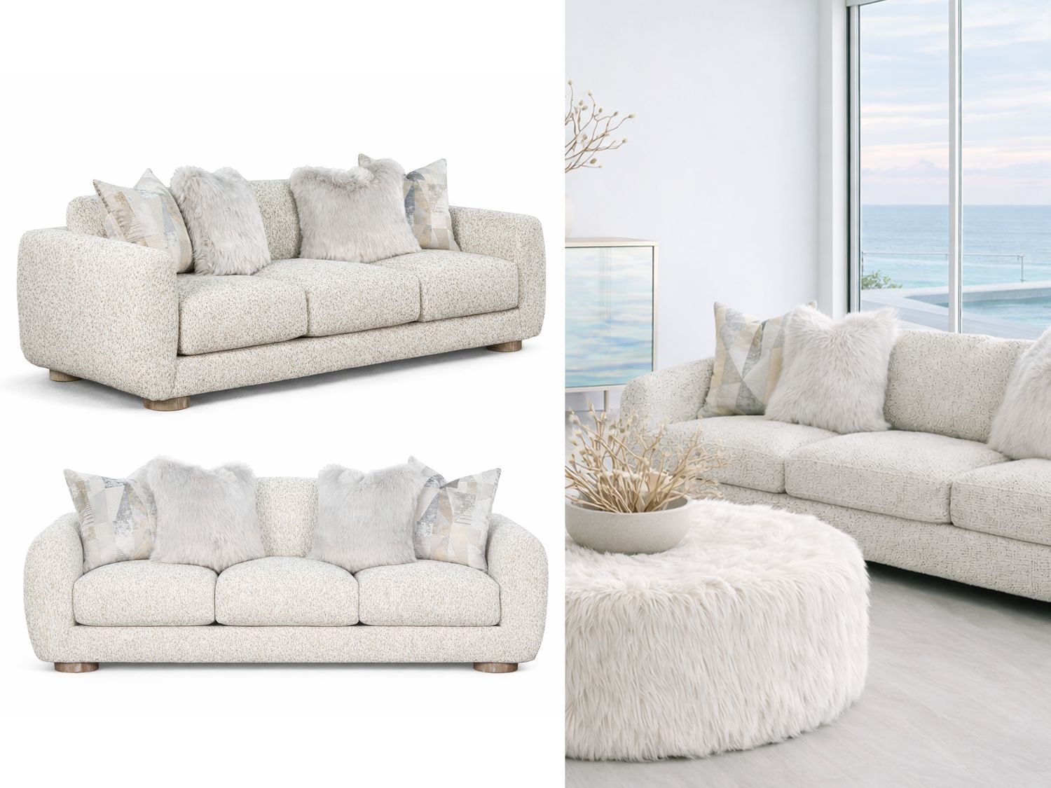 Calista Cove Sofa, Off-white