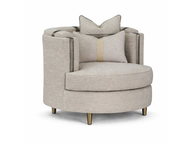 Ivory Luna Armchair, Off-white