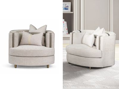 Ivory Luna Armchair, Off-white