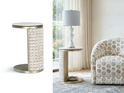 Textured Halo End Table