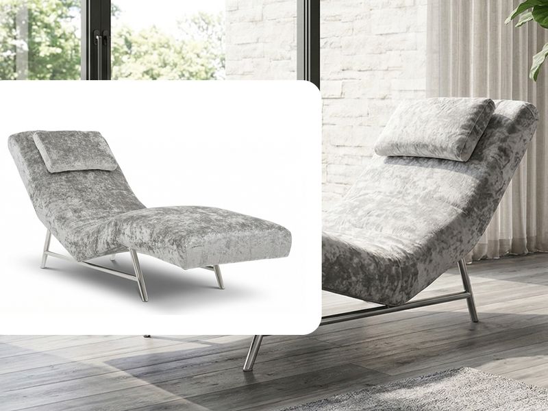Cloud Recline Modern Chaise\Lounger, Grey