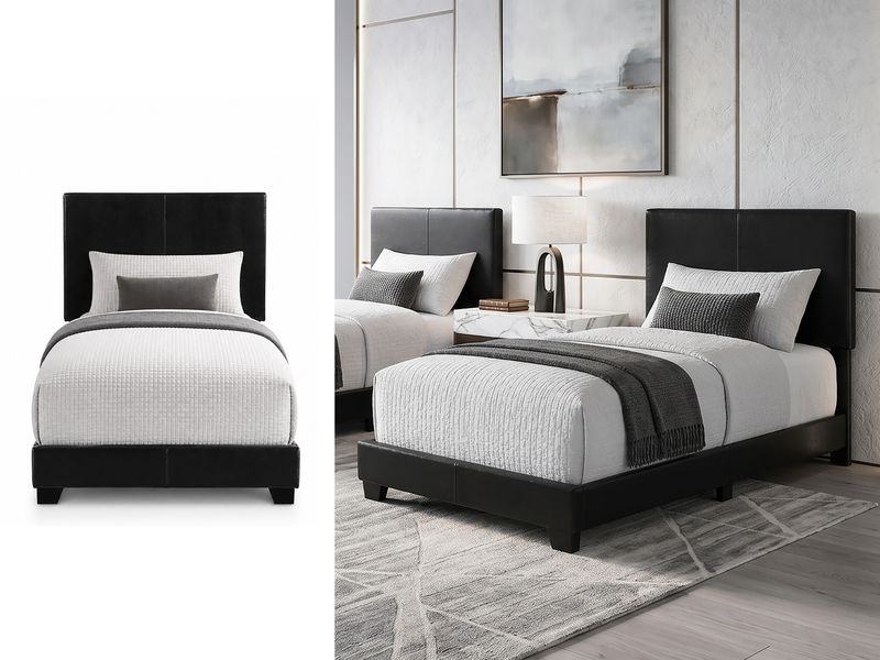 Midnight Frame Twin Upholstered Bed