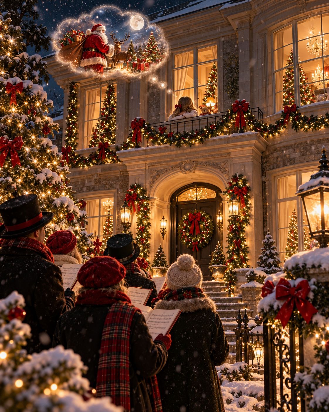 Caroling through the snow