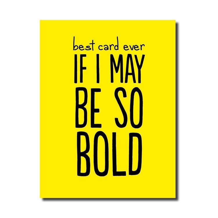 Be So Bold