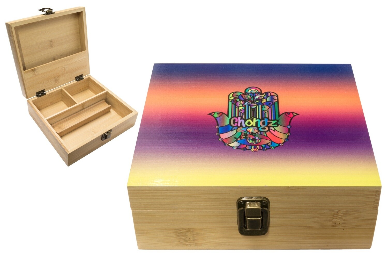 Chongz Large Bamboo Rainbow Hand Box