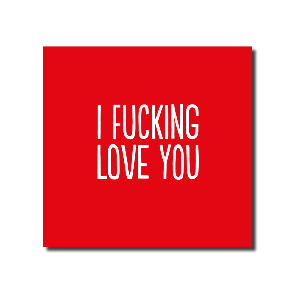 I fucking love you