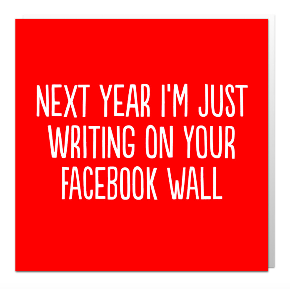 Next Year Writing On Facebook Wall