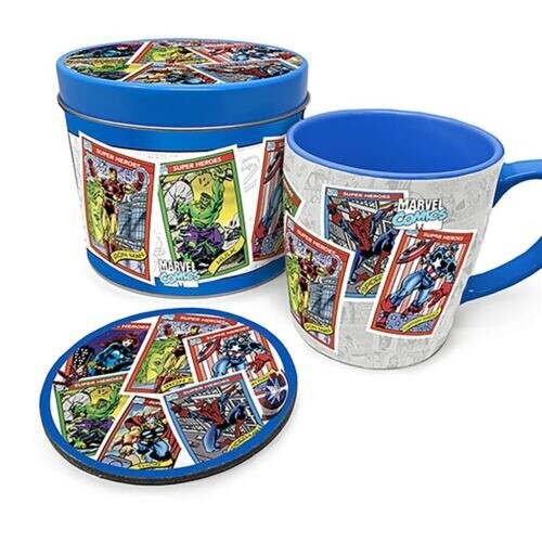 MARVEL RETRO (COLLECTORS CARDS) MUG TIN SET
