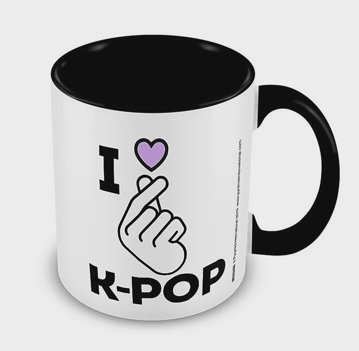 K-POP (I LOVE K-POP) BLACK COLOURED INNER MUG