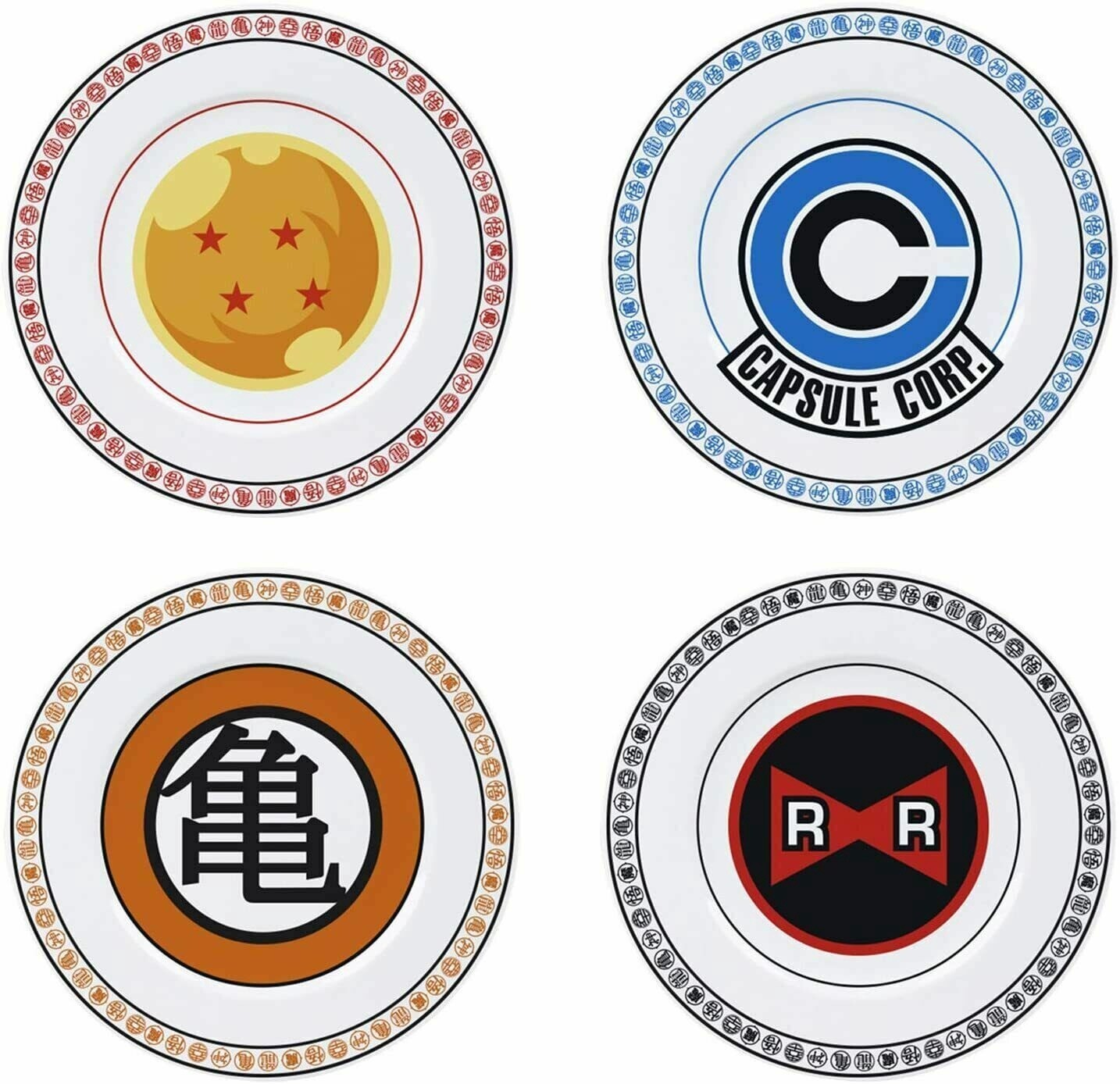 Dragon Ball Set Of 4 Plates | Emblems