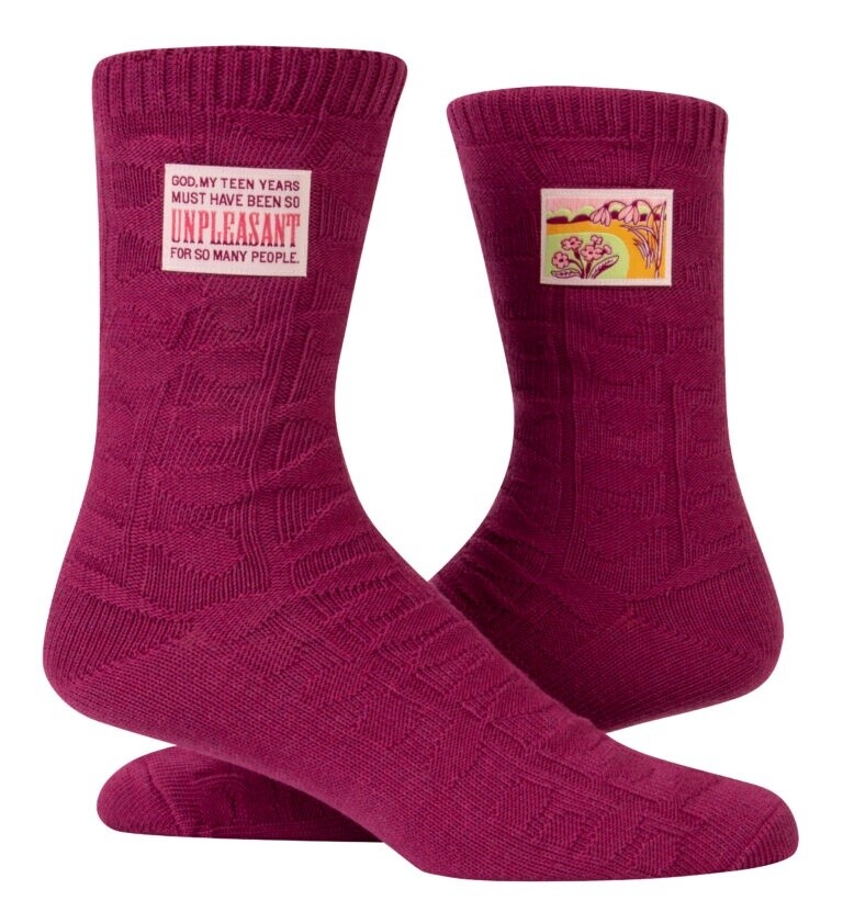 God, My Teen Years Tag Socks | L/XL