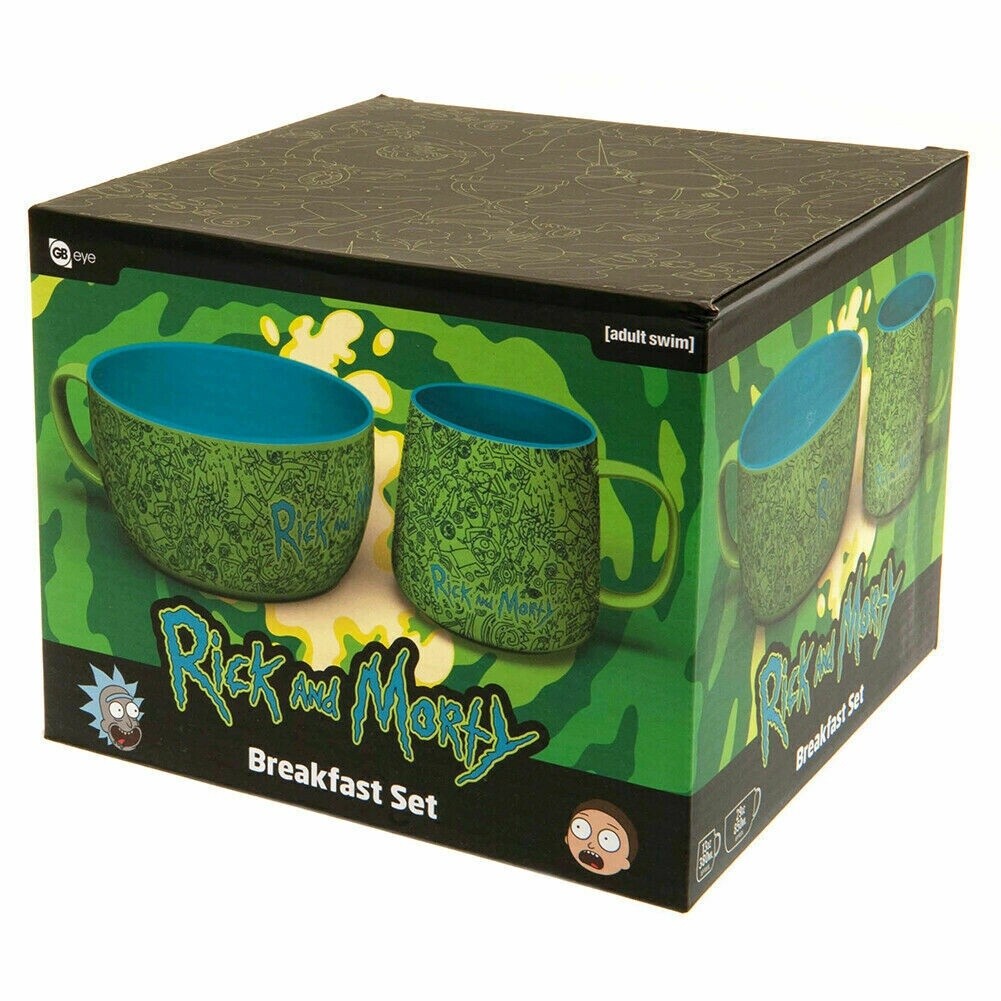 Rick &amp; Morty Pattern Breakfast Set