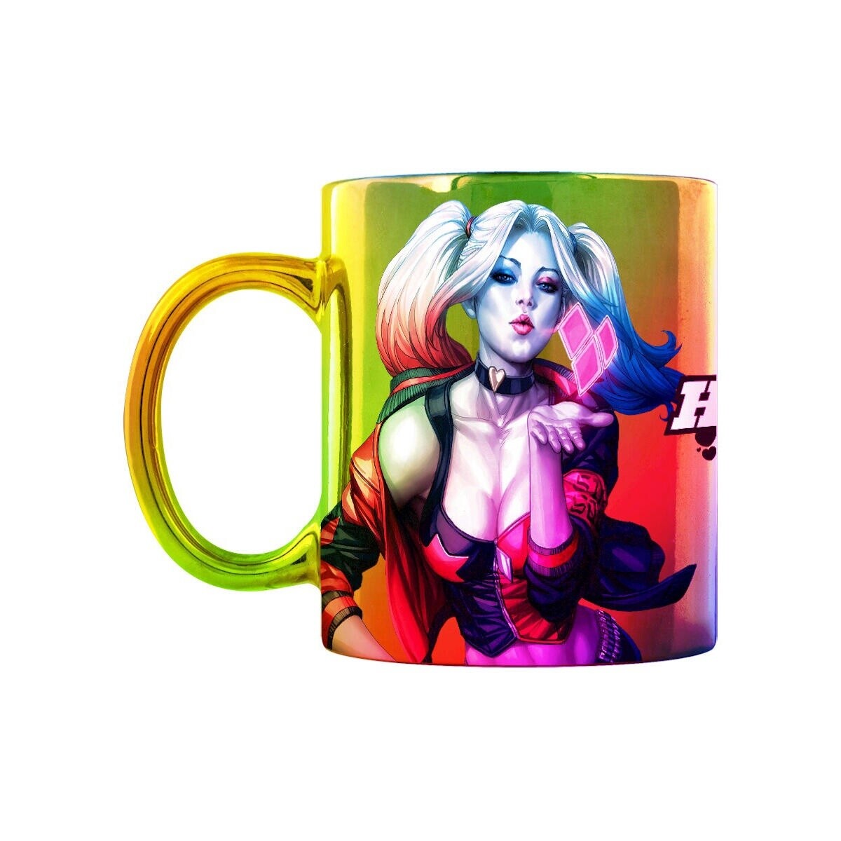 Harley Quinn (Kiss) Metallic Iridescent Mug