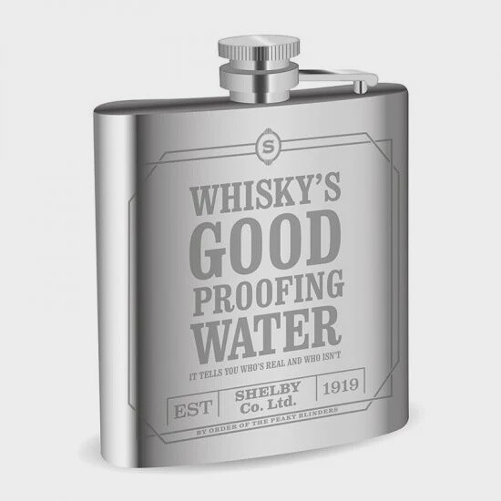 HIP FLASK (7OZ) BOXED - PEAKY BLINDERS (WHISKEY&#39;S GOOD)