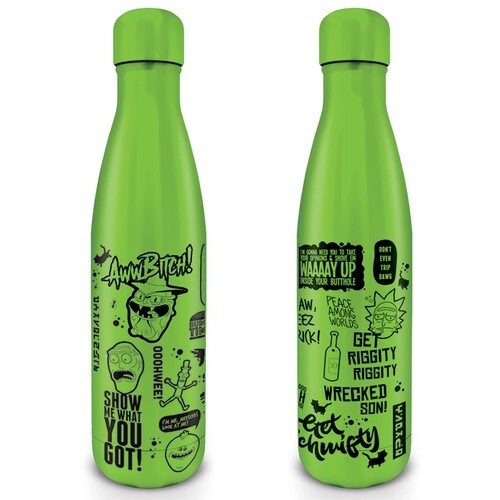 RICK AND MORTY (QUOTES) METAL DRINK BOTTLE