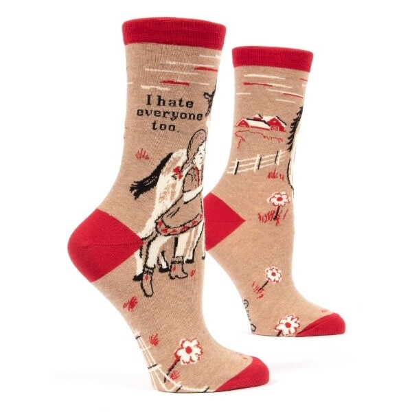 I Hate Everyone Too Women's Crew Socks
