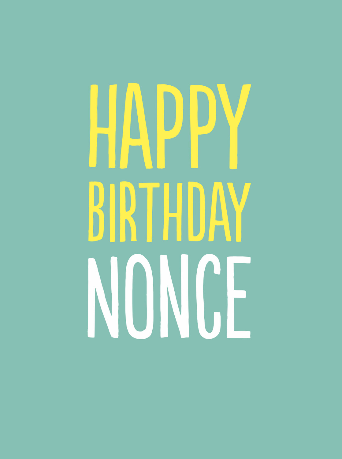 HAPPY BIRTHDAY NONCE