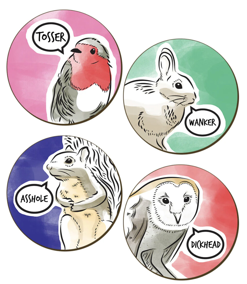 Cute But Abusive Pets 4 Piece Coaster Set