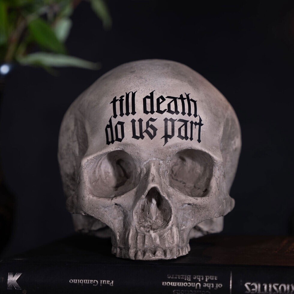 Till Death Do Us Part Skull Ornament