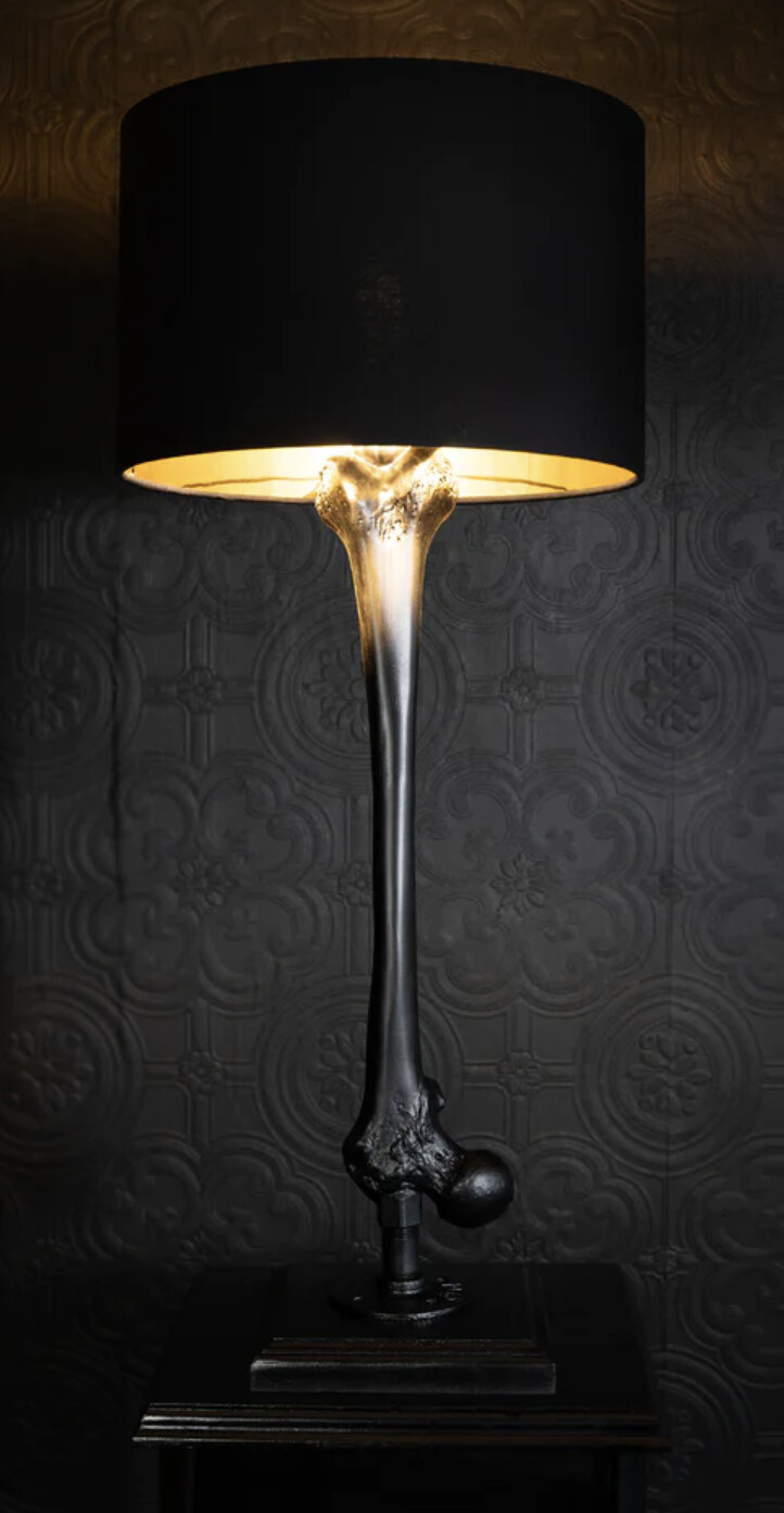 The Femur Table Lamp | Black Lamp, Copper Inner
