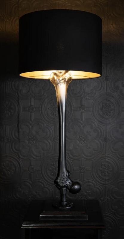 The Femur Table Lamp | Black Lamp, Copper Inner