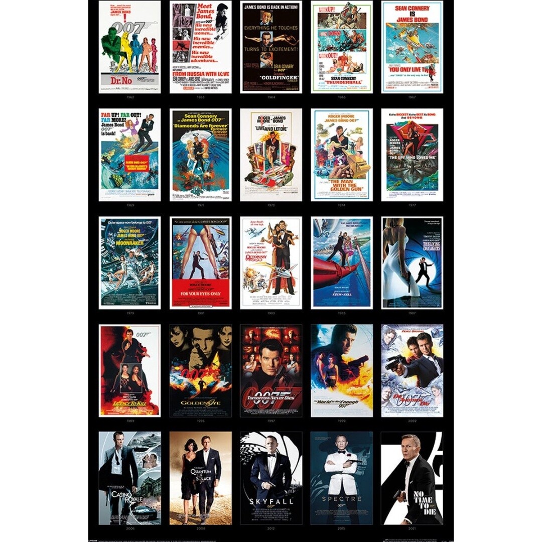 JAMES BOND (25 FILMS) MAXI POSTER (SALE)