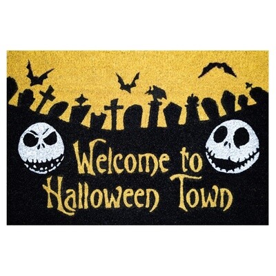 Nightmare Before Christmas Welcome To Halloween Town Doormat