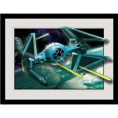 Star Wars (Tie Fighter) Breakout Collector Print (Framed)