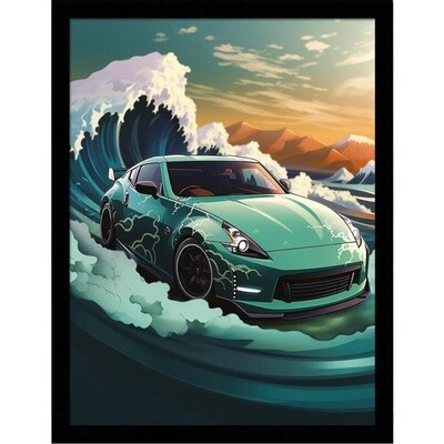 Wave Collection (Wave Cars Fairlady) 30 x 40cm Collector Print (Framed)